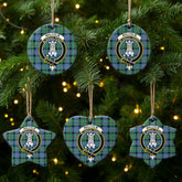 Malcolm Ancient Tartan Crest Christmas Ceramic Ornament